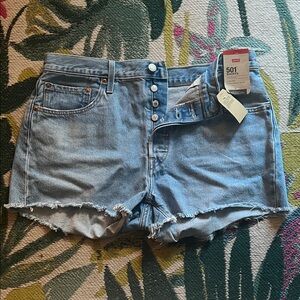 Levi's Light Blue Jean Shorts